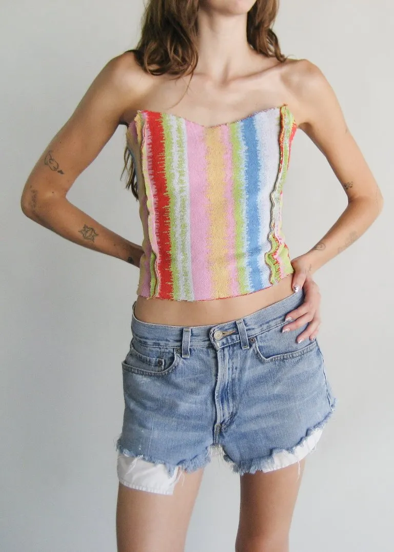 RCYCLD Terry Bustier Top