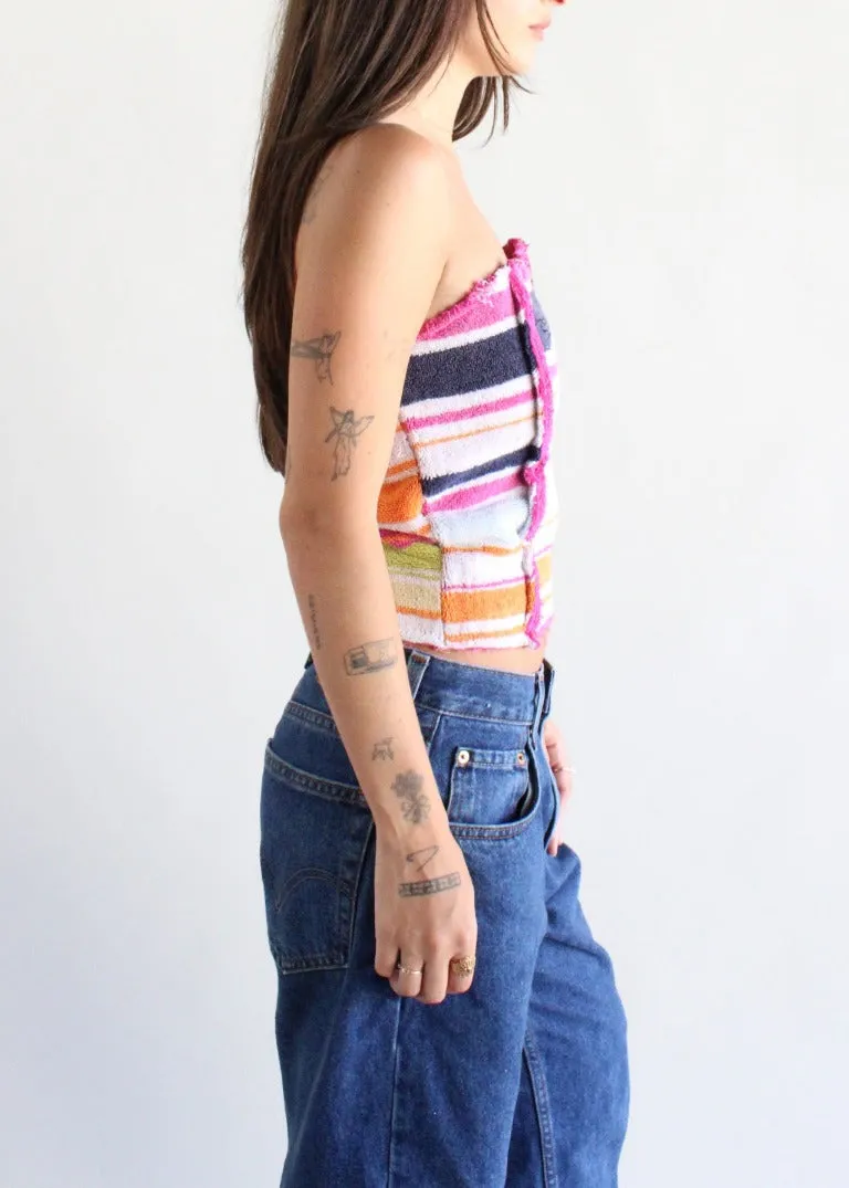 RCYCLD Terry Bustier Top