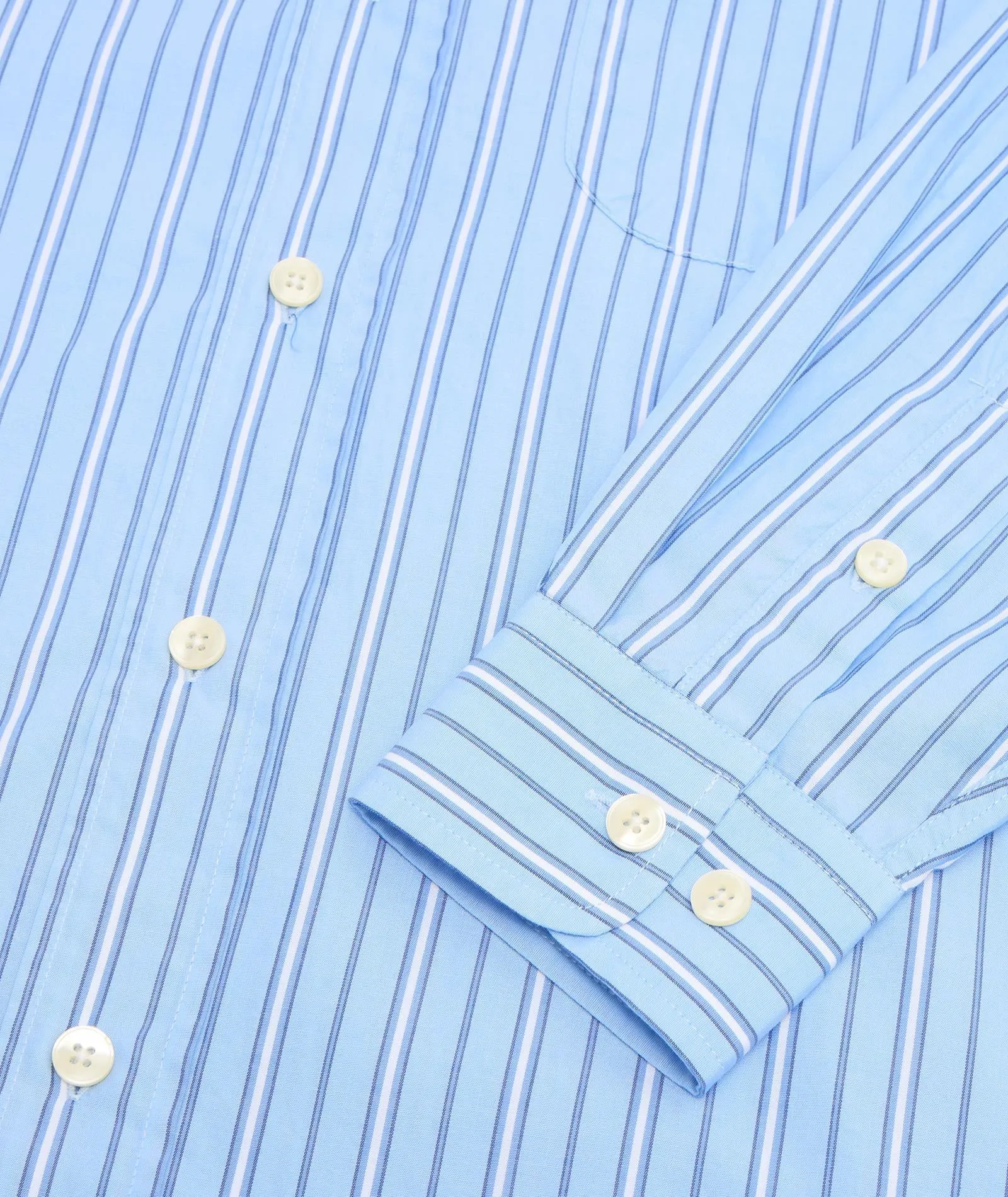 Relaxed Long Sleeved Shirt - Blue Striped