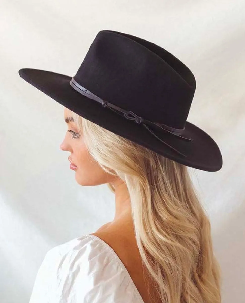 Restocked Billie Felt Panama Black