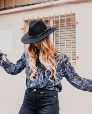Restocked Billie Felt Panama Black