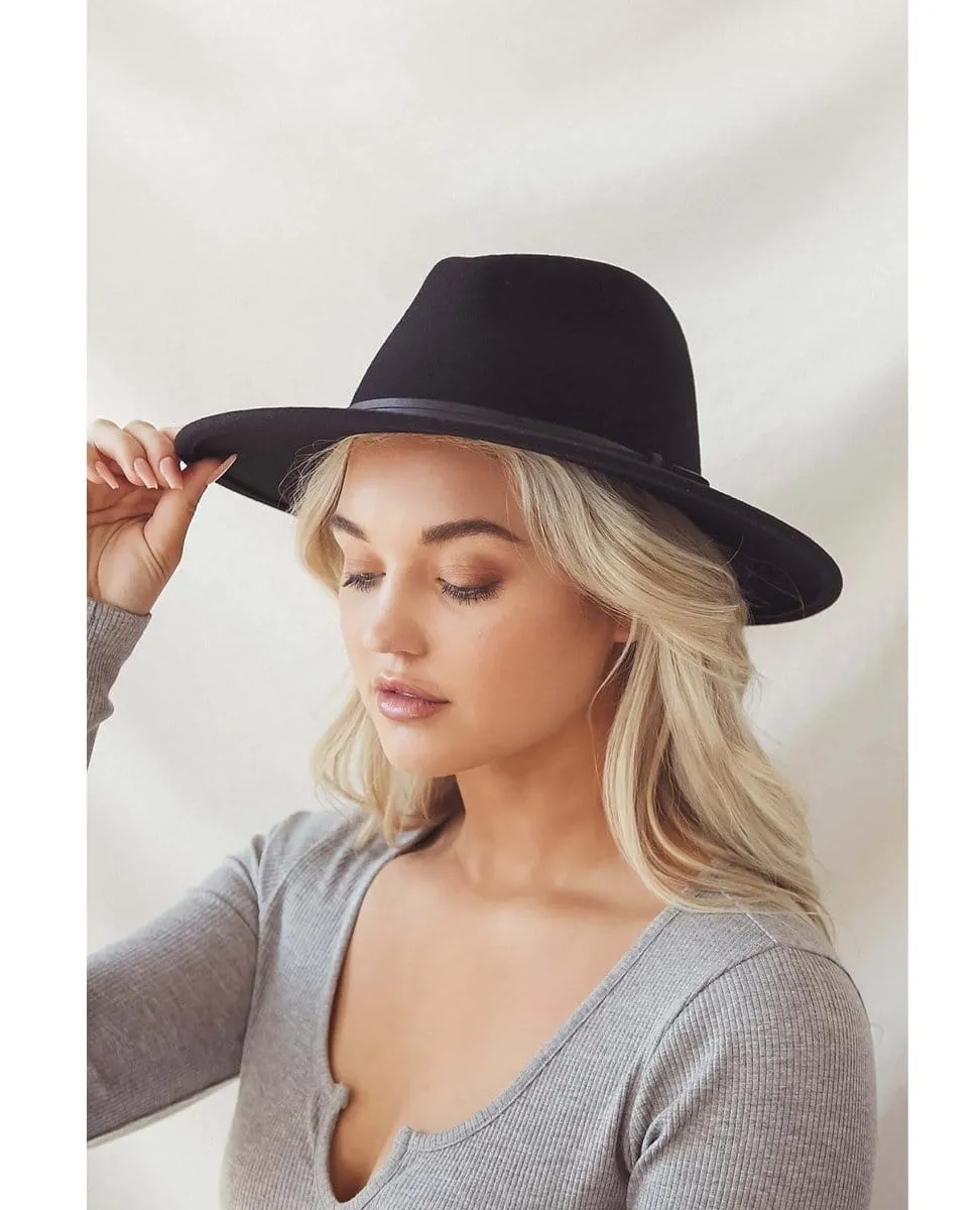 Restocked Billie Felt Panama Black