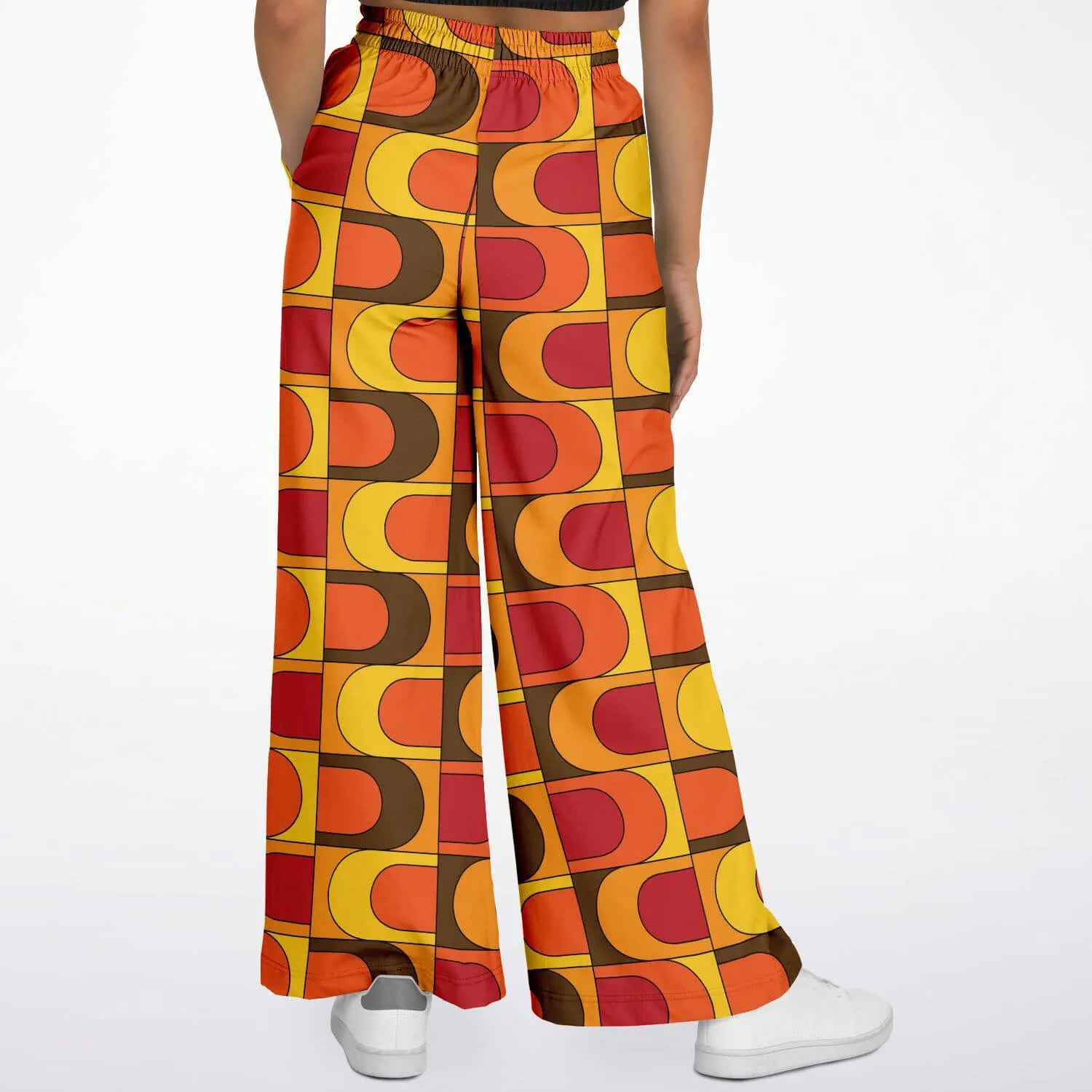 Retro Orange Flare Pants