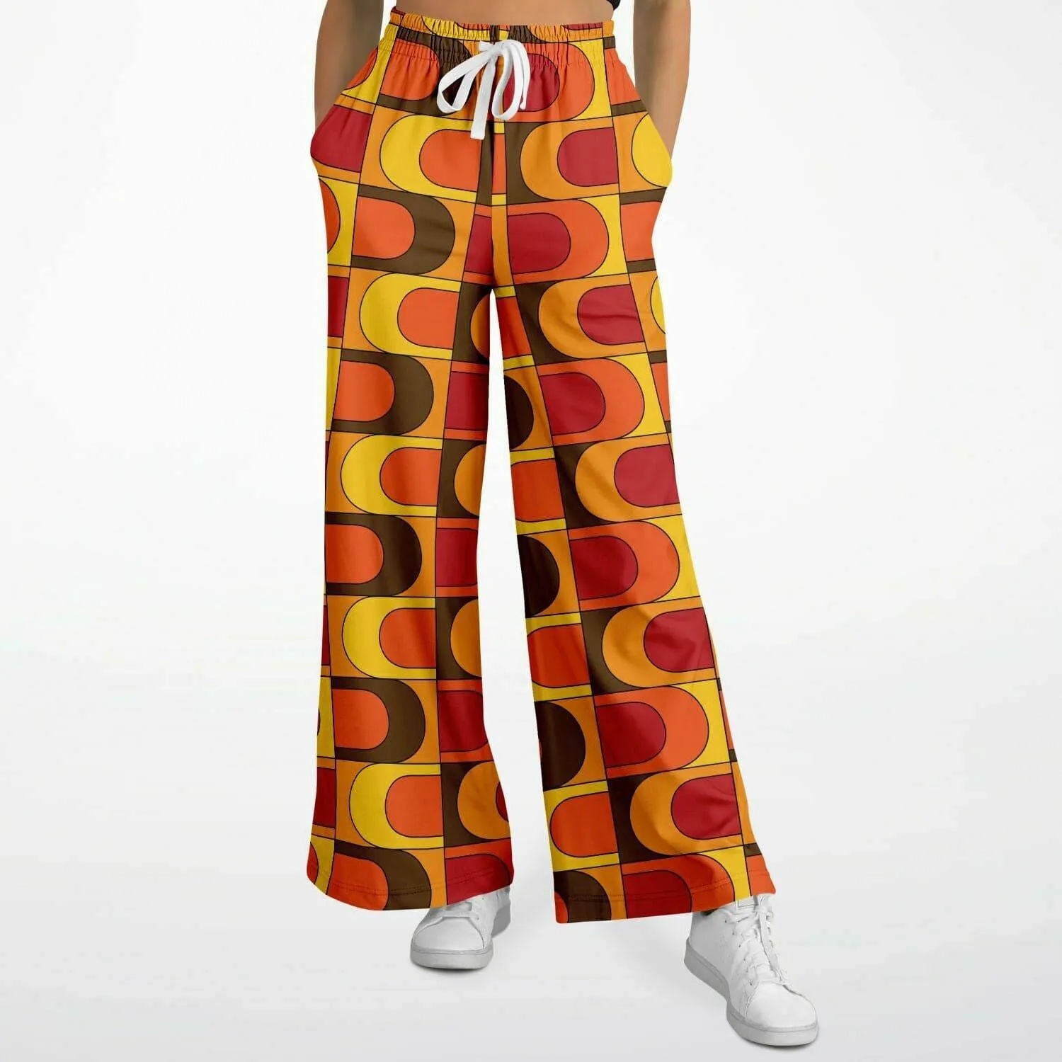 Retro Orange Flare Pants