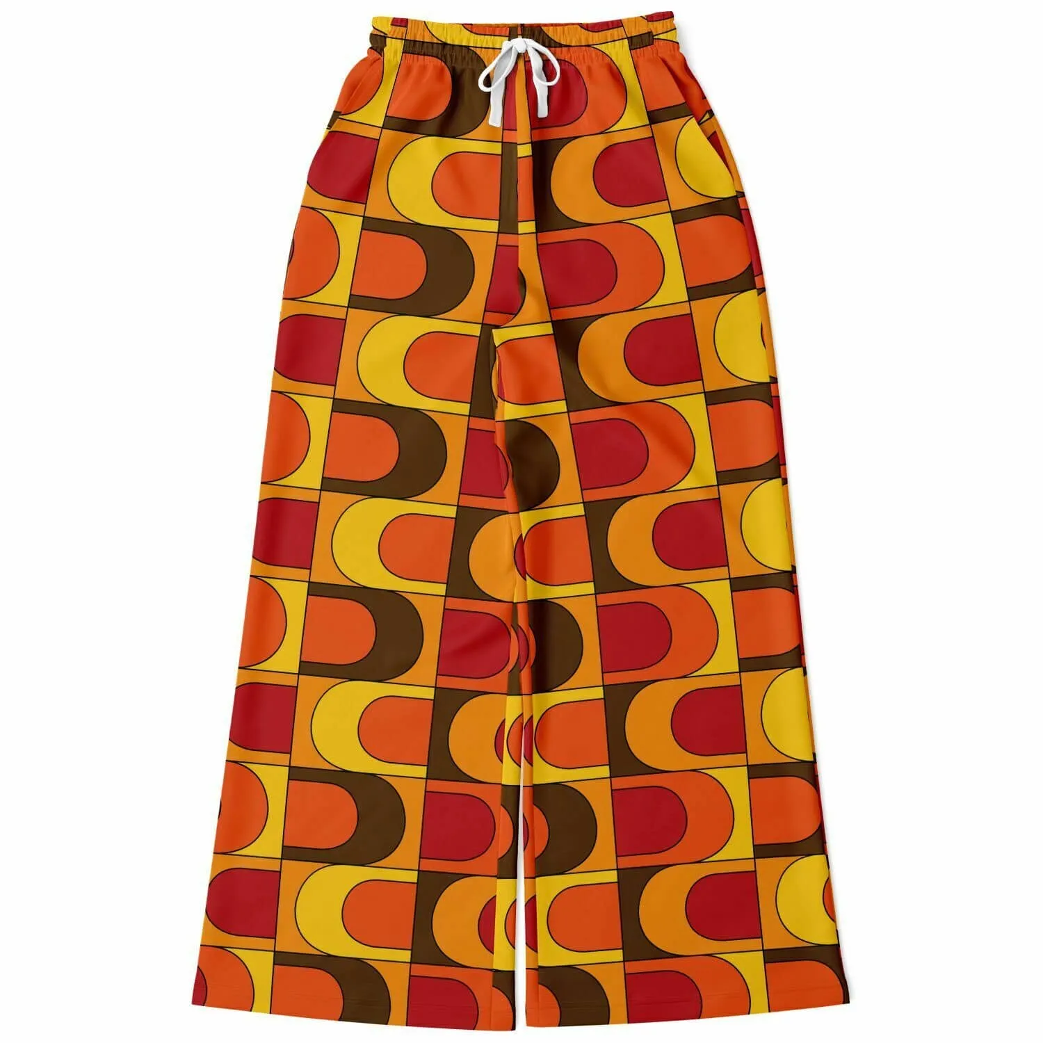 Retro Orange Flare Pants