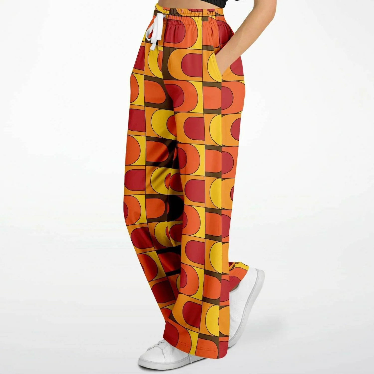Retro Orange Flare Pants