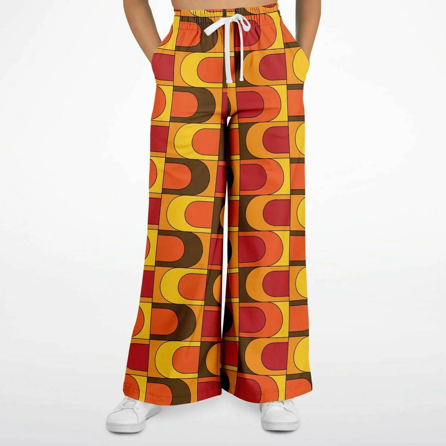 Retro Orange Flare Pants