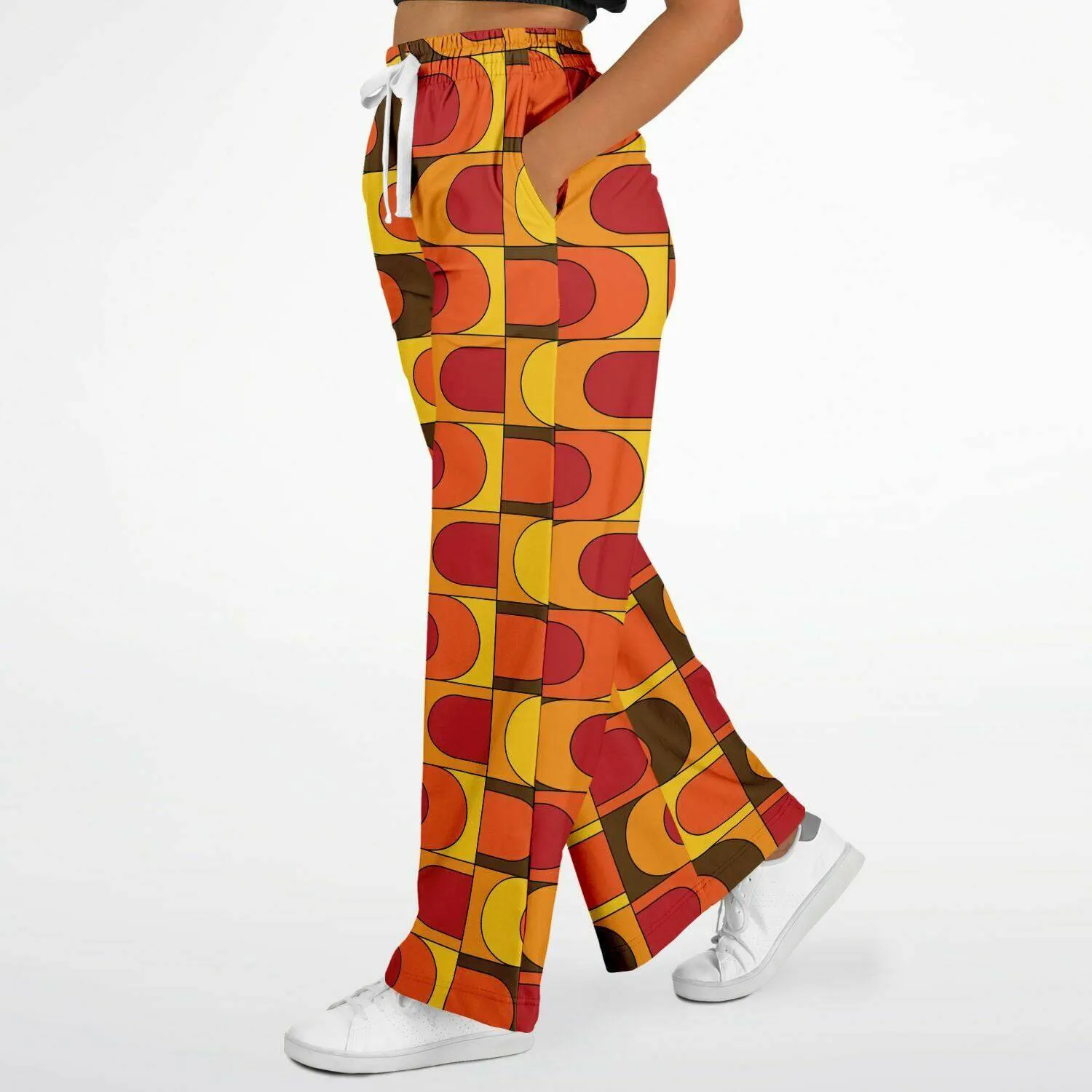 Retro Orange Flare Pants