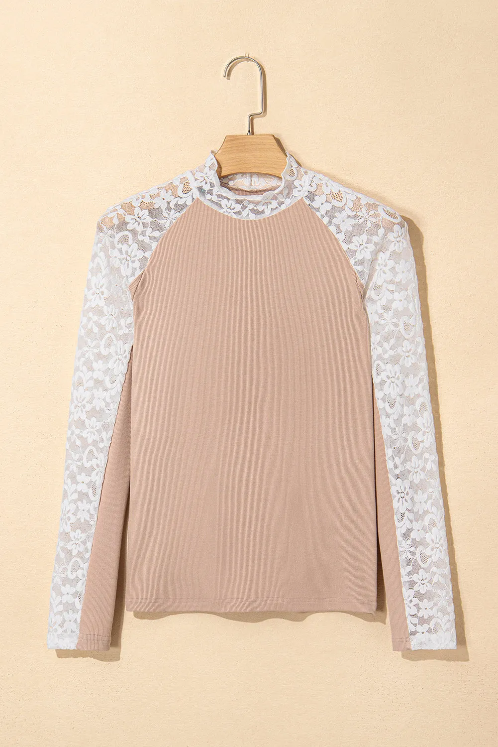 Romantic Moments Smoke Gray Floral Lace Top