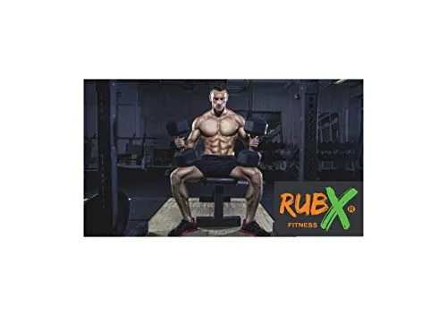 RUBX Rubber Coated Professional Exercise Hex Dumbbells (Pack of Two) (10)