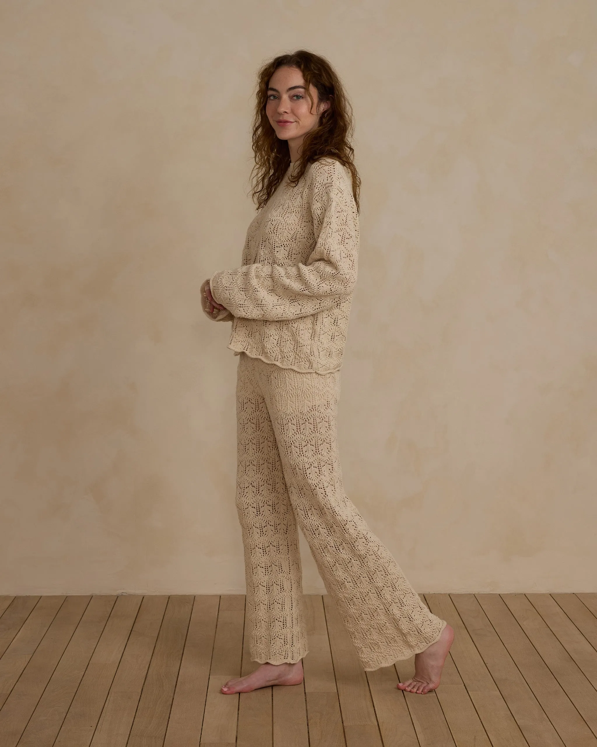 Rylee & Cru Women Crochet Knit Pant