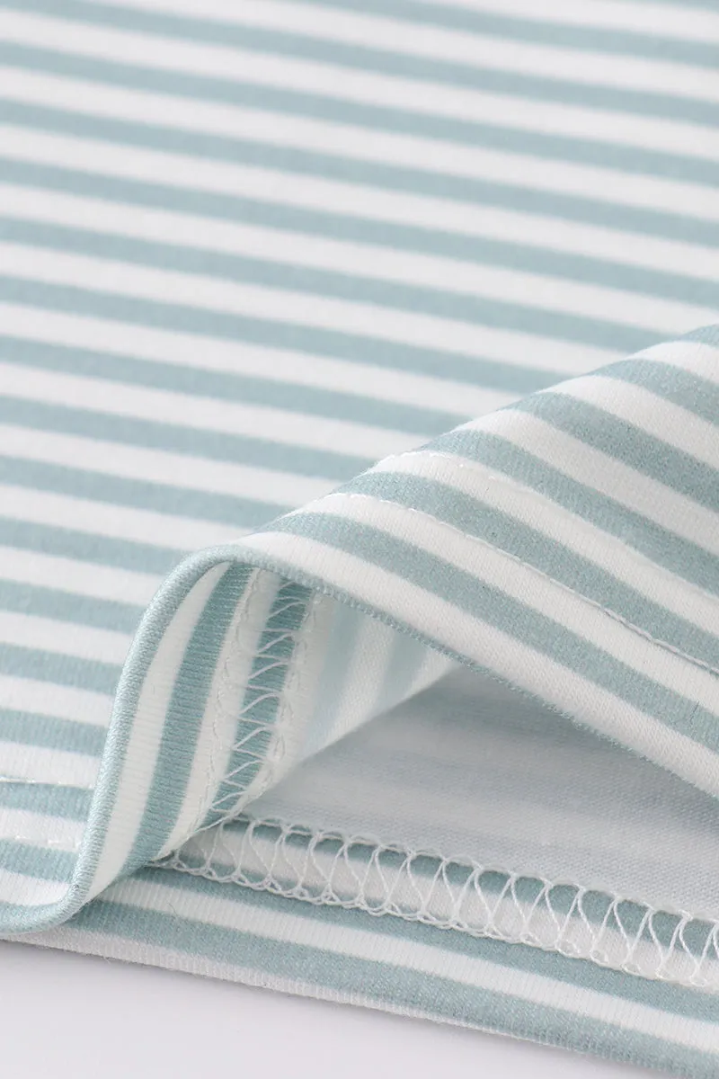 Sage Stripe Boy Set