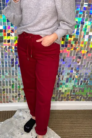 SALE! Judy Blue Scarlet High Waist Pull On Double Cuff Jogger