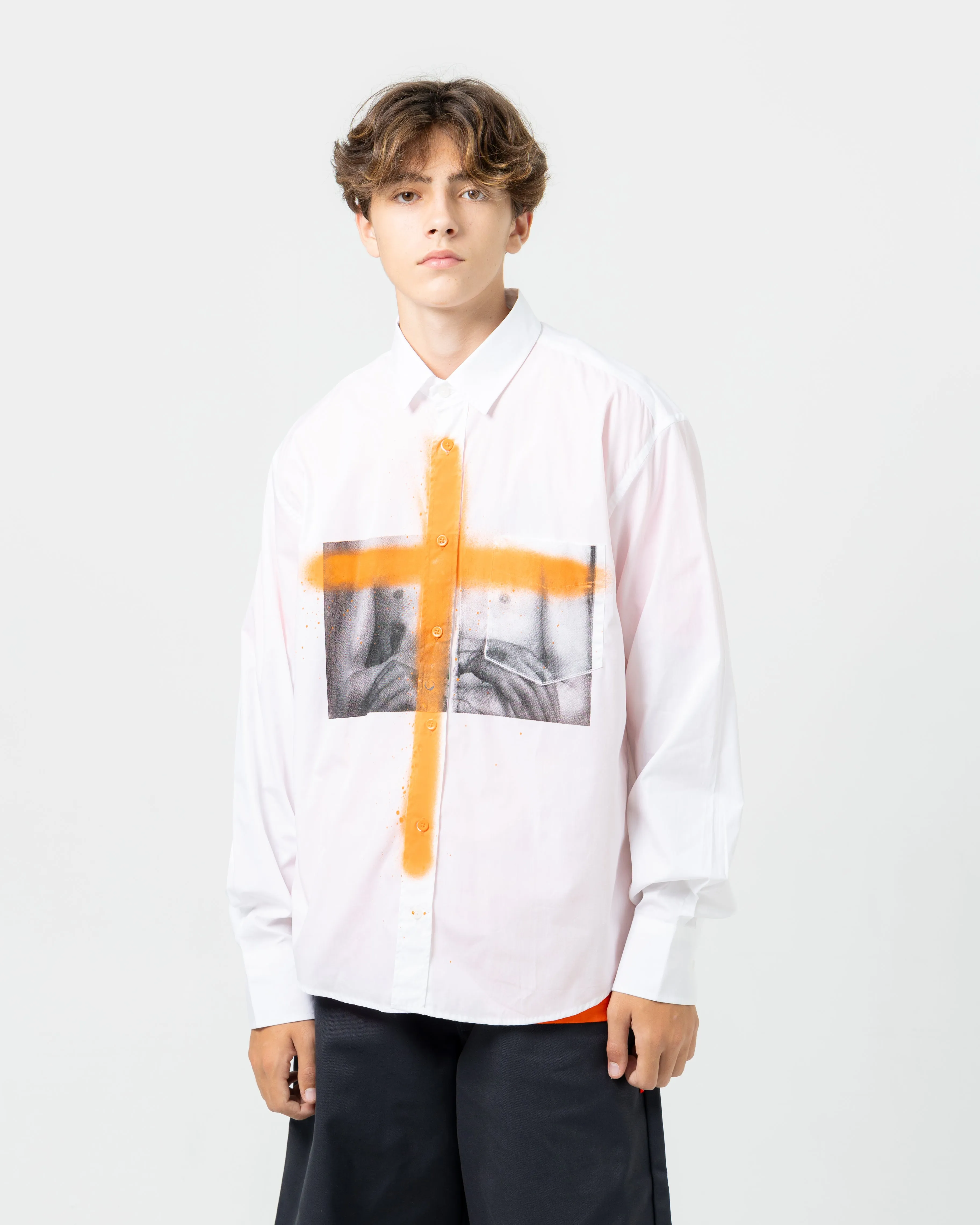 Screen Printed Classic Shirt | White