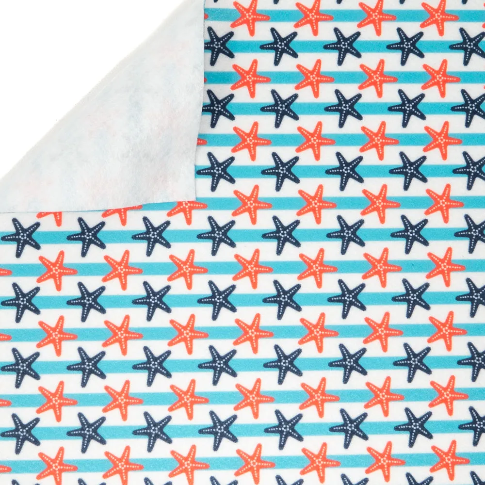 Sea Star Stripes Printed Felt