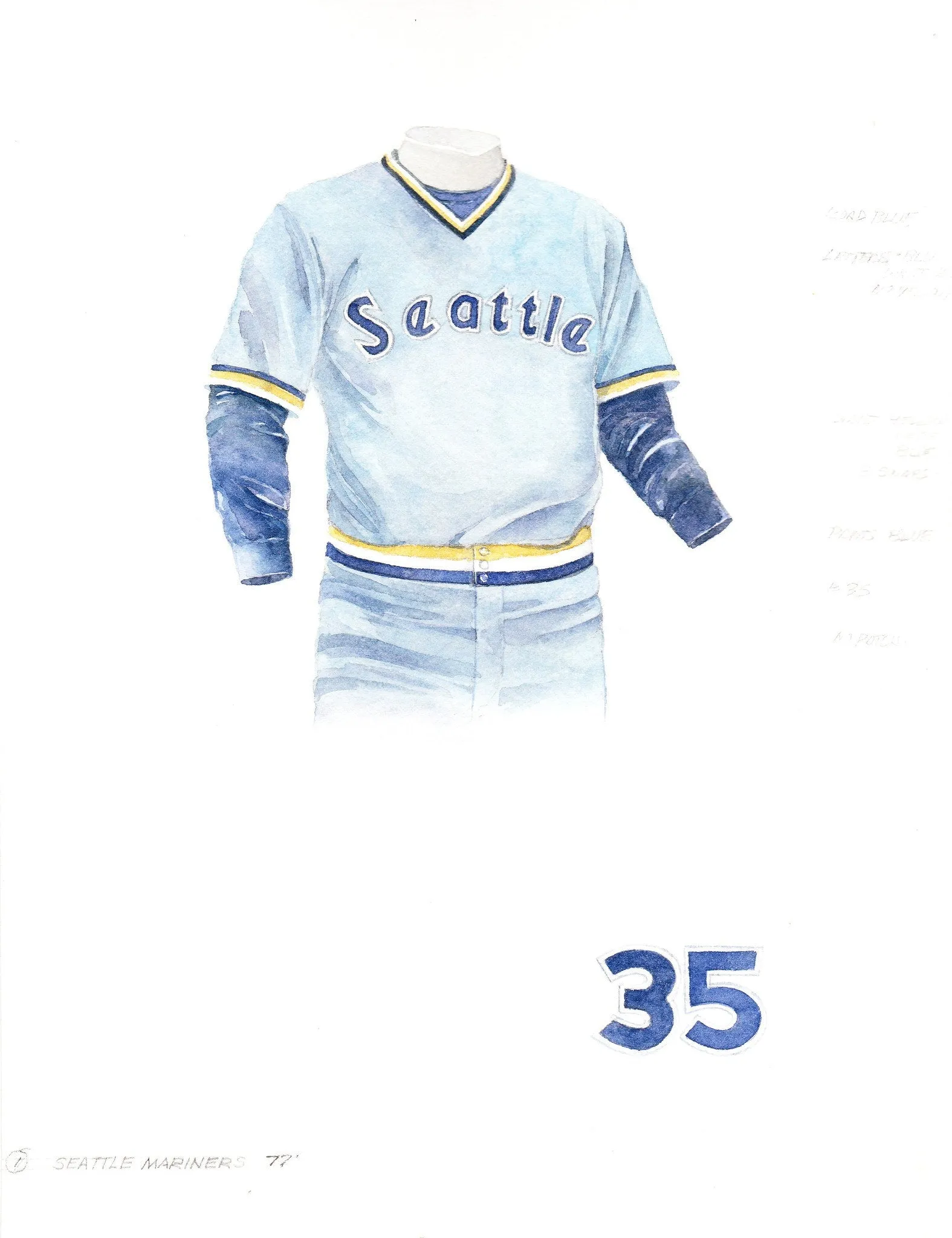 Seattle Mariners 1977 Blue