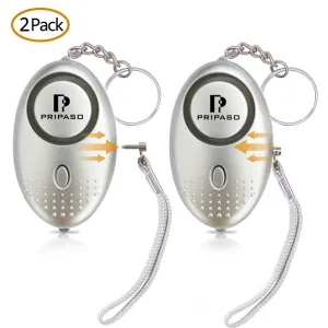 Sinotech 130db Personal Alarm - 4 Pack Safety & Security Emergency Device - Personal Alarm Keychain for Elderly Women Kids Night Workers (2Pack - Silver)
