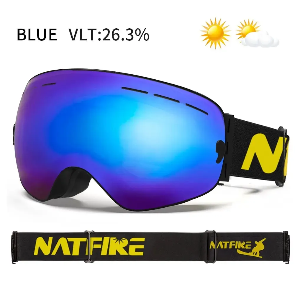 Ski Goggles Double Layer Anti-fog UV400 Snowboard Goggles Snowmobile Glasses Eyewear For Outdoor Sport Skiing