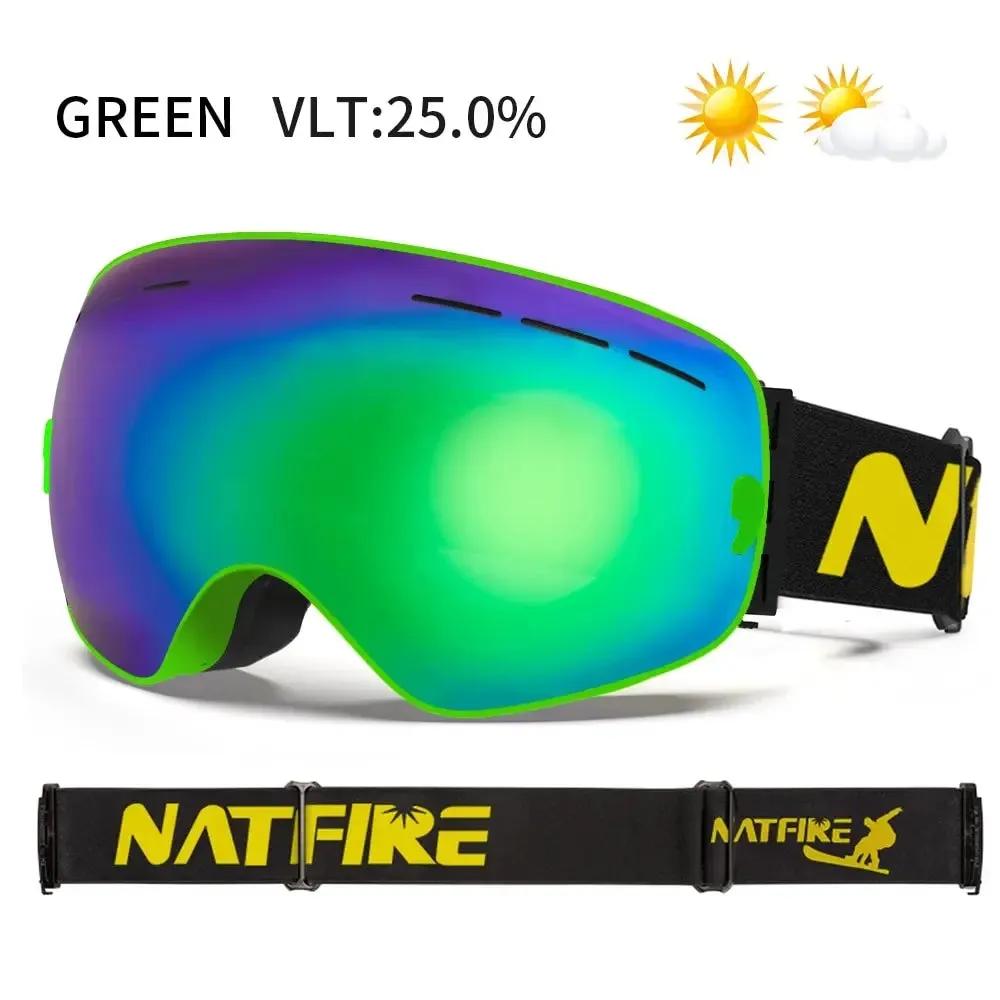 Ski Goggles Double Layer Anti-fog UV400 Snowboard Goggles Snowmobile Glasses Eyewear For Outdoor Sport Skiing