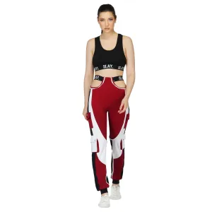 SLAY. Women's Activewear Black Crop Top