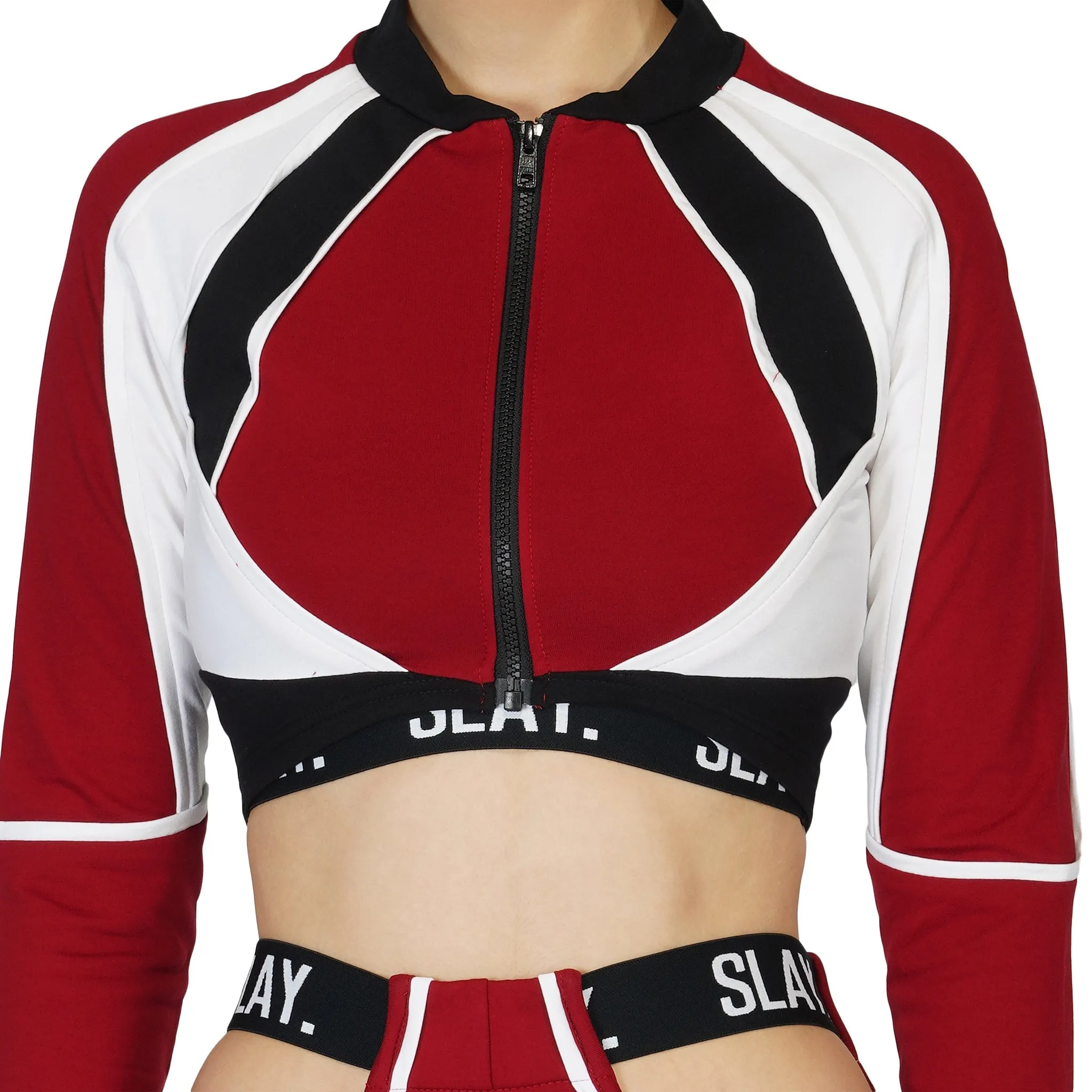 SLAY. Women's Activewear Black Crop Top