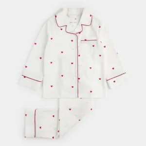 Small Hearts on Poplin PJ Set