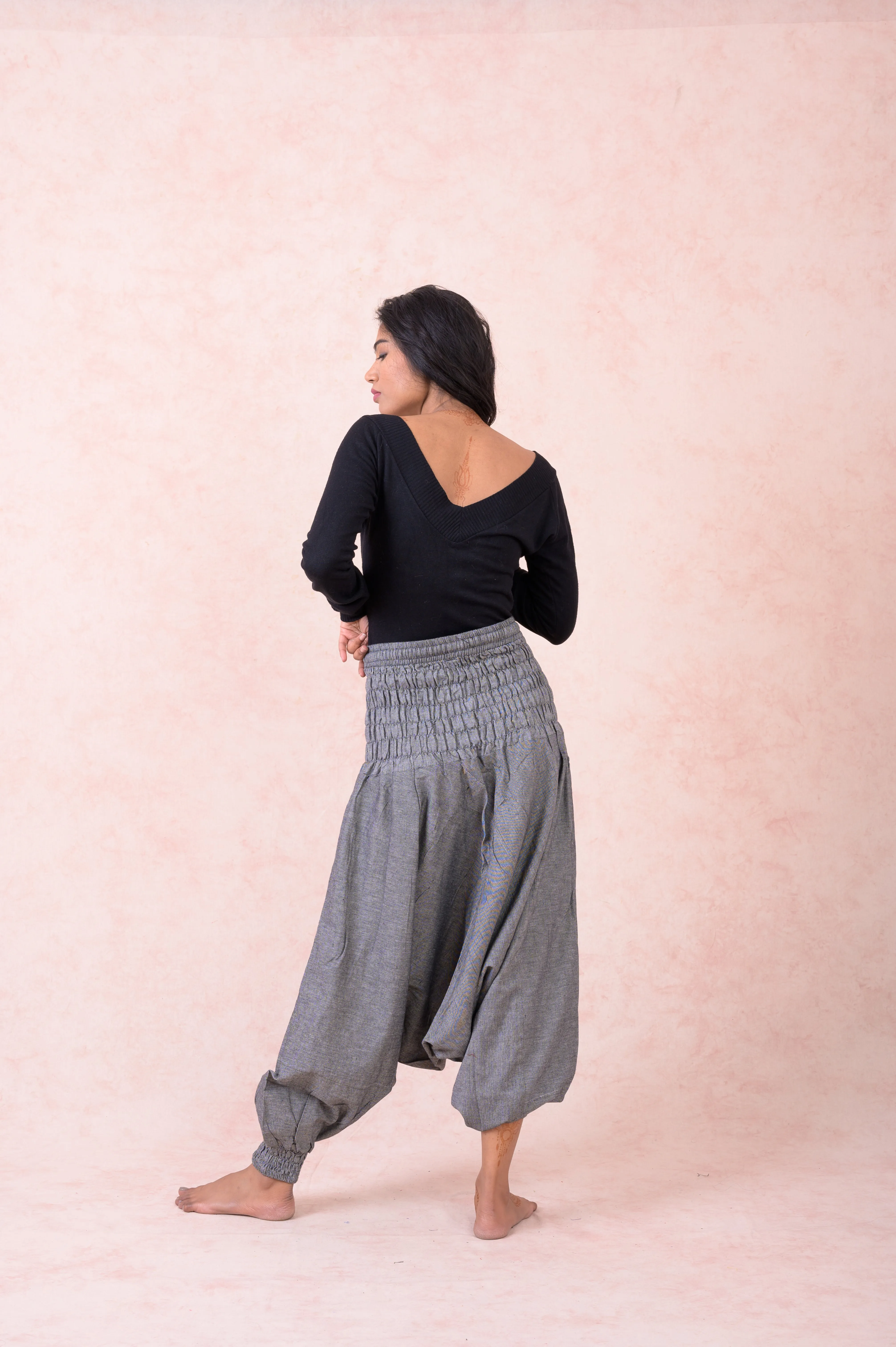 Solid Tie-Waist Pants