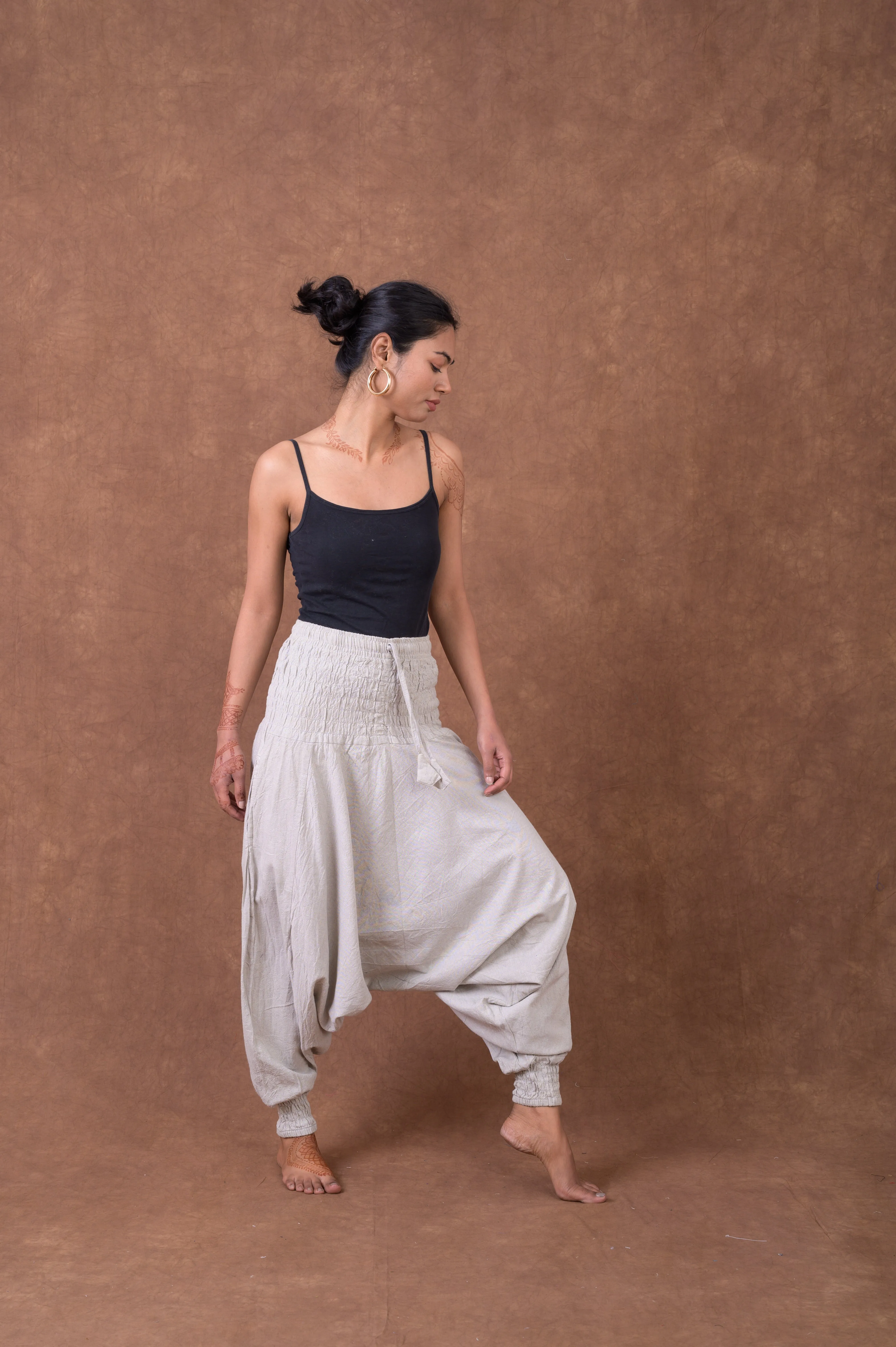 Solid Tie-Waist Pants