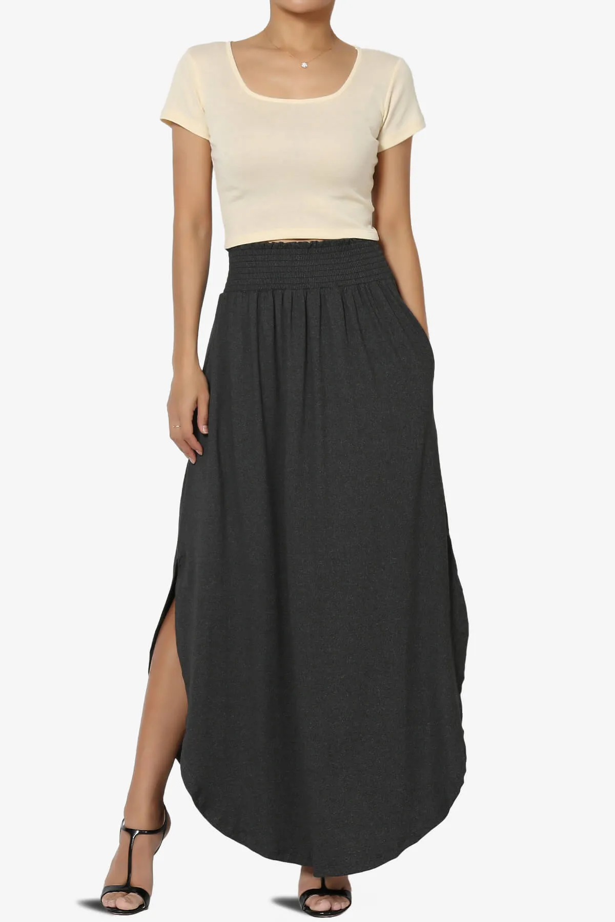 Solly Square Neck Short Sleeve Crop T-Shirt