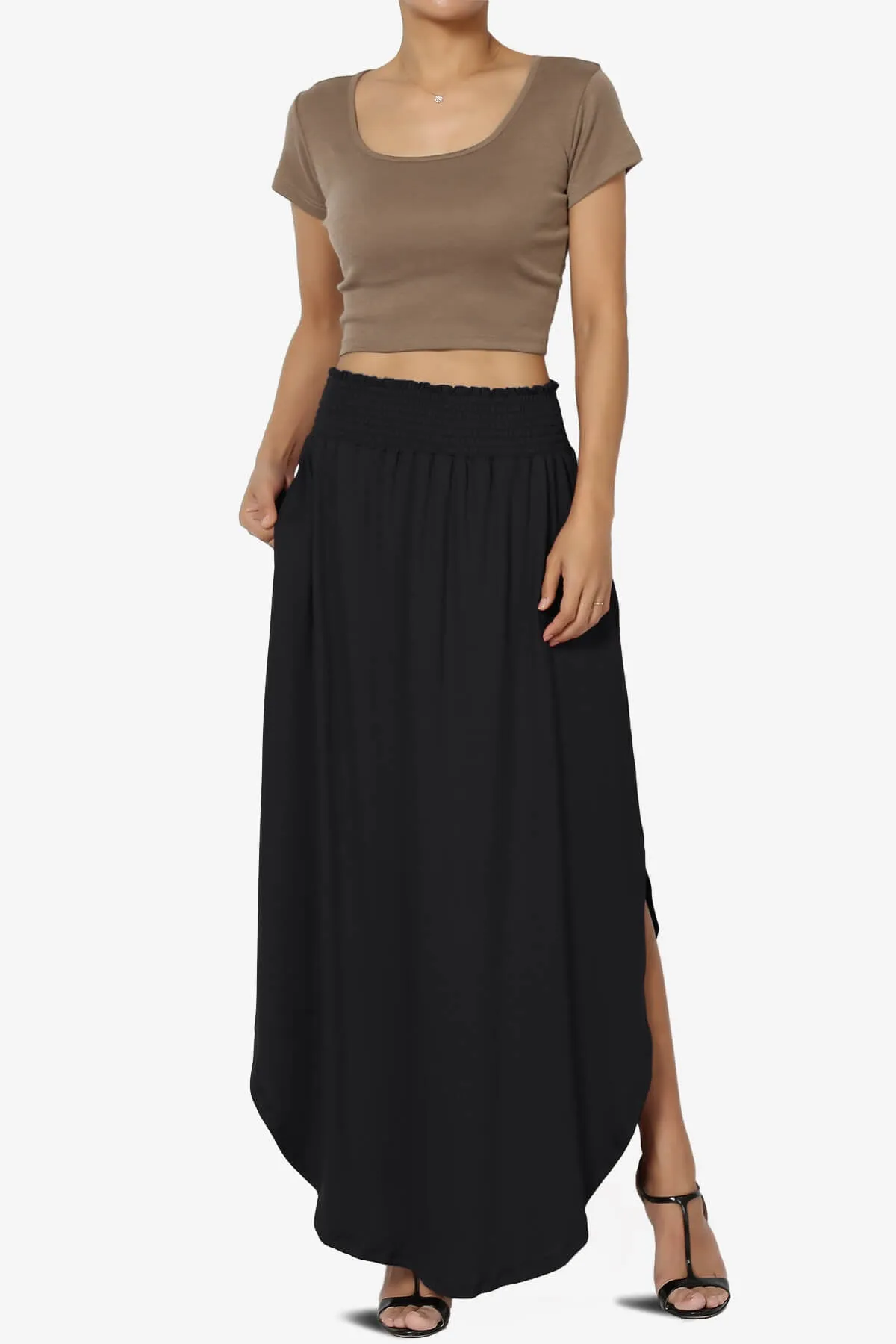 Solly Square Neck Short Sleeve Crop T-Shirt