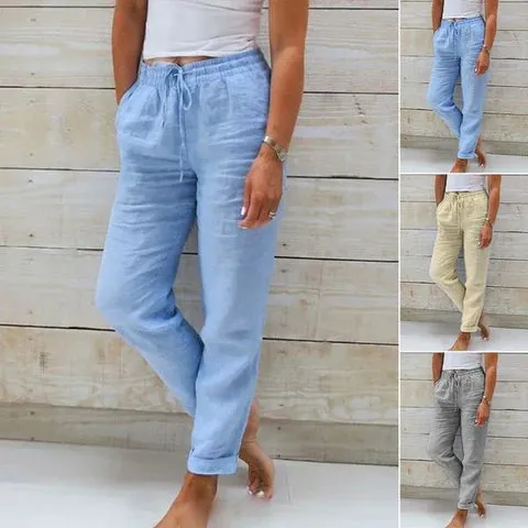 Sophie | Linen Blend Stretch Pants