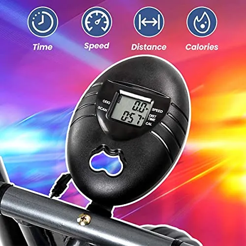 Sparnod Fitness SAB-03 Upright Air Bike Exercise Cycle for Home Gym - Adjustable Resistance, Height Adjustable Seat (Do It Yourself Installation)