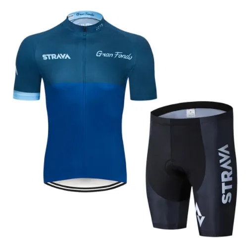 STRAVA 2019 Pro Cycling Kleding Sets Bike uniform Zomer Mans Wielertrui Set Road Fiets Jerseys MTB fiets Slijtage