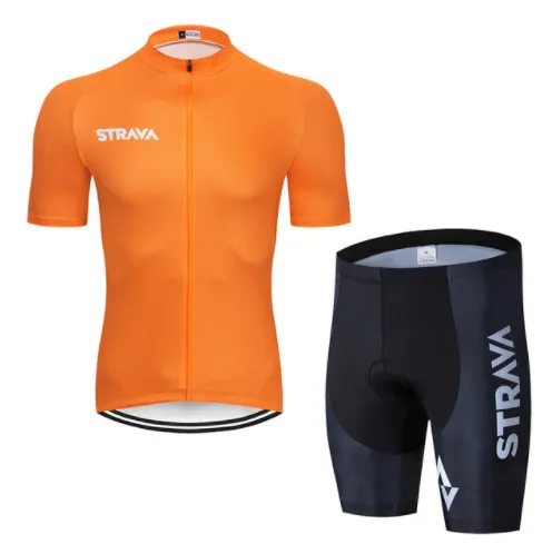 STRAVA 2019 Pro Cycling Kleding Sets Bike uniform Zomer Mans Wielertrui Set Road Fiets Jerseys MTB fiets Slijtage