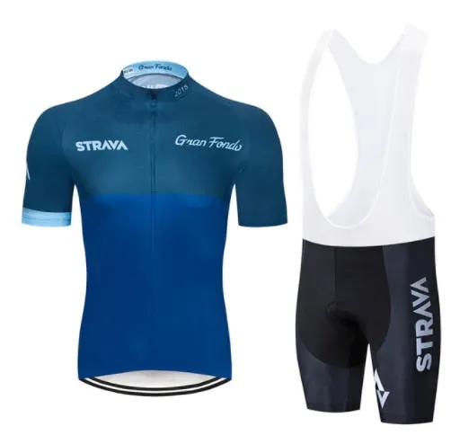 STRAVA 2019 Pro Cycling Kleding Sets Bike uniform Zomer Mans Wielertrui Set Road Fiets Jerseys MTB fiets Slijtage
