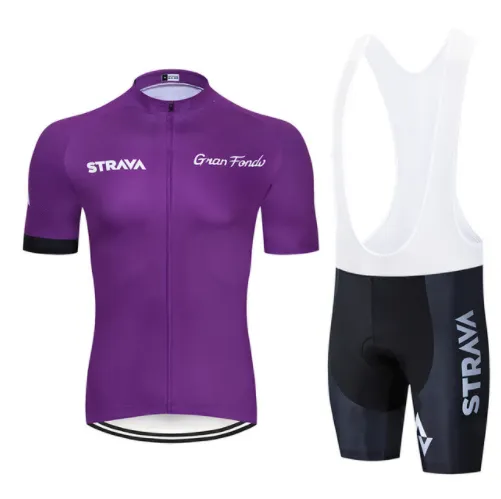 STRAVA 2019 Pro Cycling Kleding Sets Bike uniform Zomer Mans Wielertrui Set Road Fiets Jerseys MTB fiets Slijtage