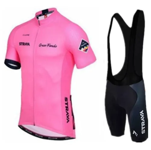 STRAVA 2019 Pro Cycling Kleding Sets Bike uniform Zomer Mans Wielertrui Set Road Fiets Jerseys MTB fiets Slijtage