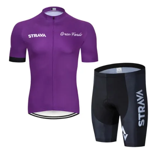 STRAVA 2019 Pro Cycling Kleding Sets Bike uniform Zomer Mans Wielertrui Set Road Fiets Jerseys MTB fiets Slijtage