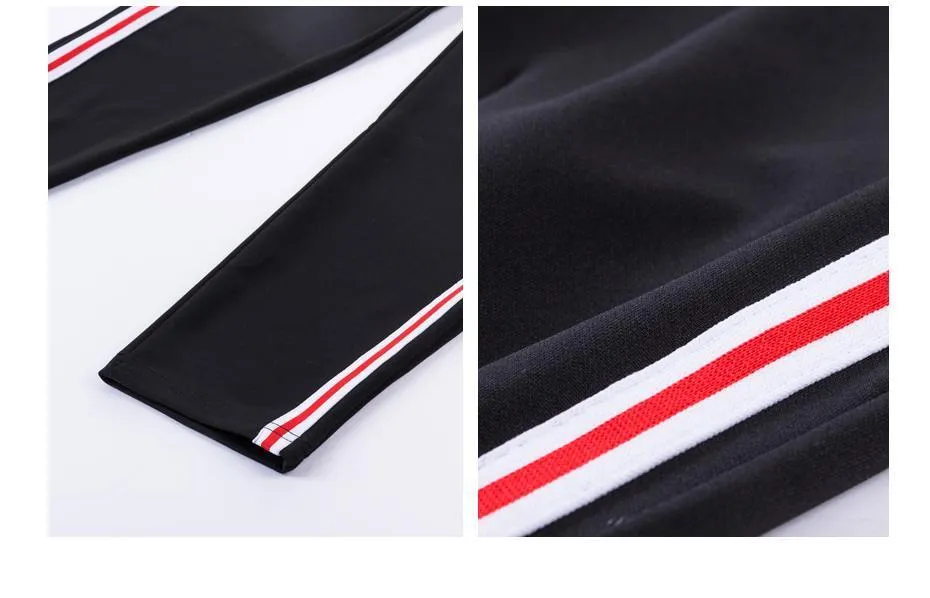 Striped Elastic Waist Pants