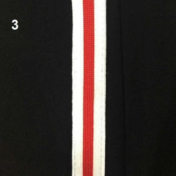 Striped Elastic Waist Pants