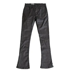 T4 Jet Black Wax Stacked Denim