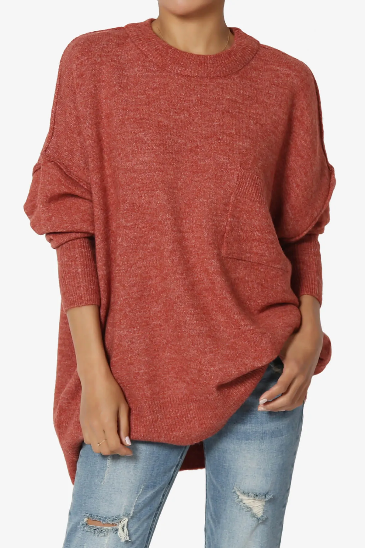 Taryn Oversized Crew Neck Pullover Sweater