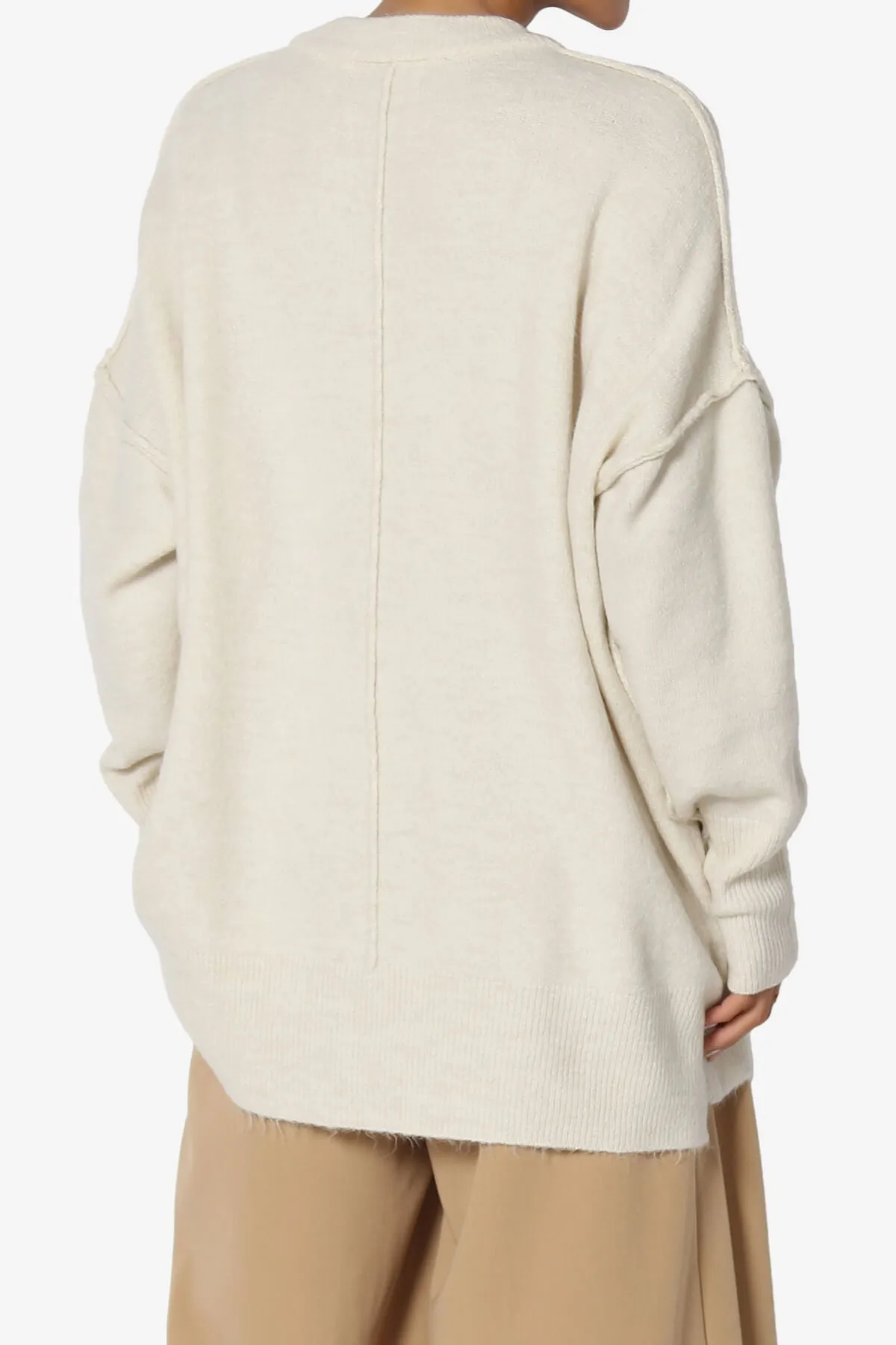 Taryn Oversized Crew Neck Pullover Sweater
