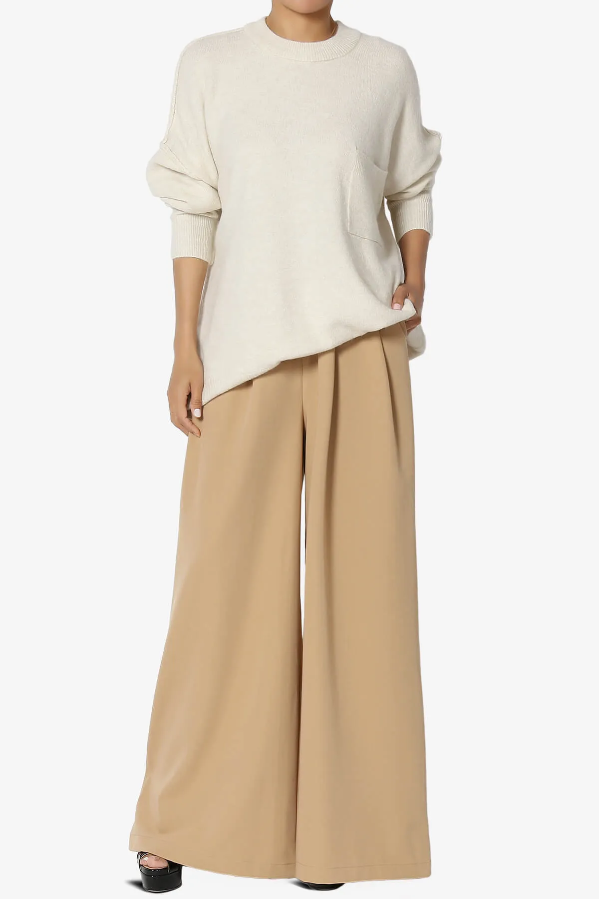 Taryn Oversized Crew Neck Pullover Sweater