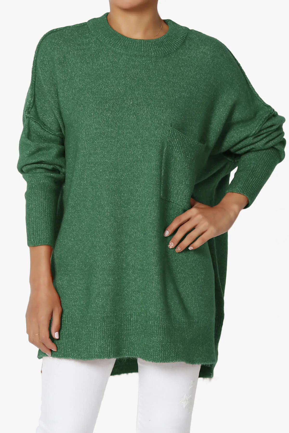 Taryn Oversized Crew Neck Pullover Sweater