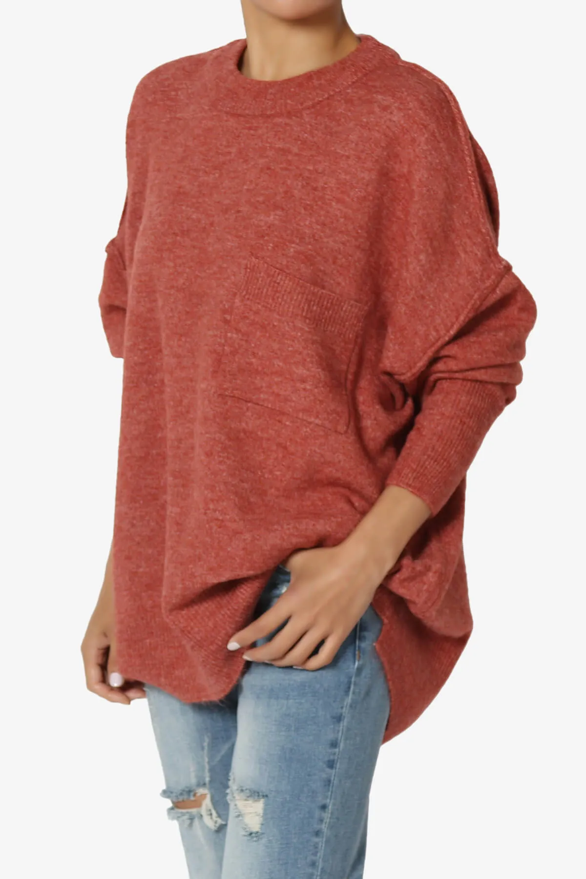 Taryn Oversized Crew Neck Pullover Sweater