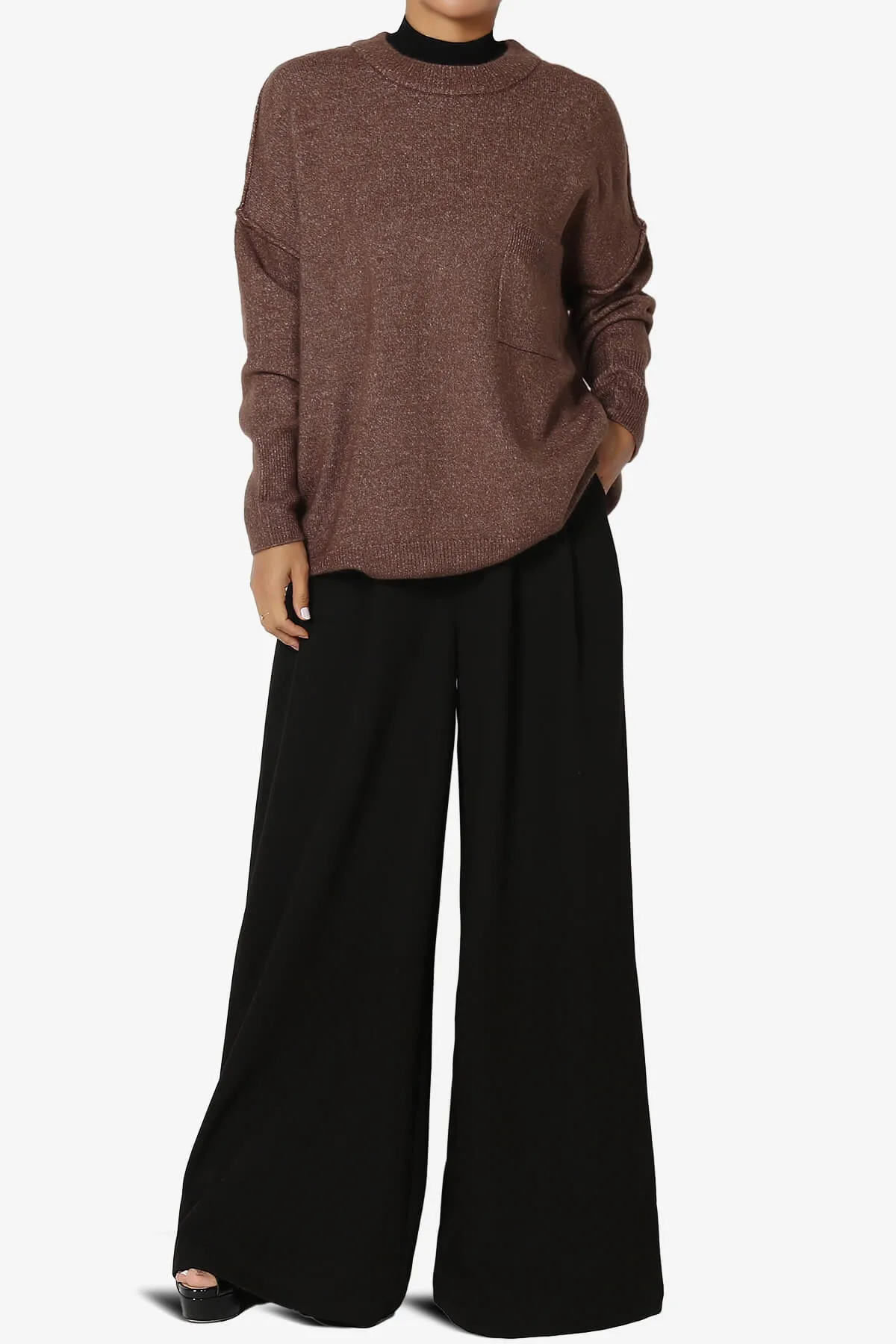 Taryn Oversized Crew Neck Pullover Sweater
