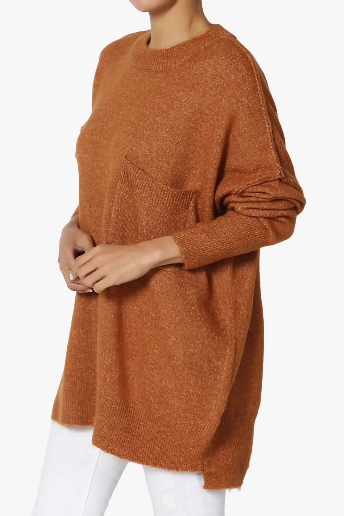 Taryn Oversized Crew Neck Pullover Sweater