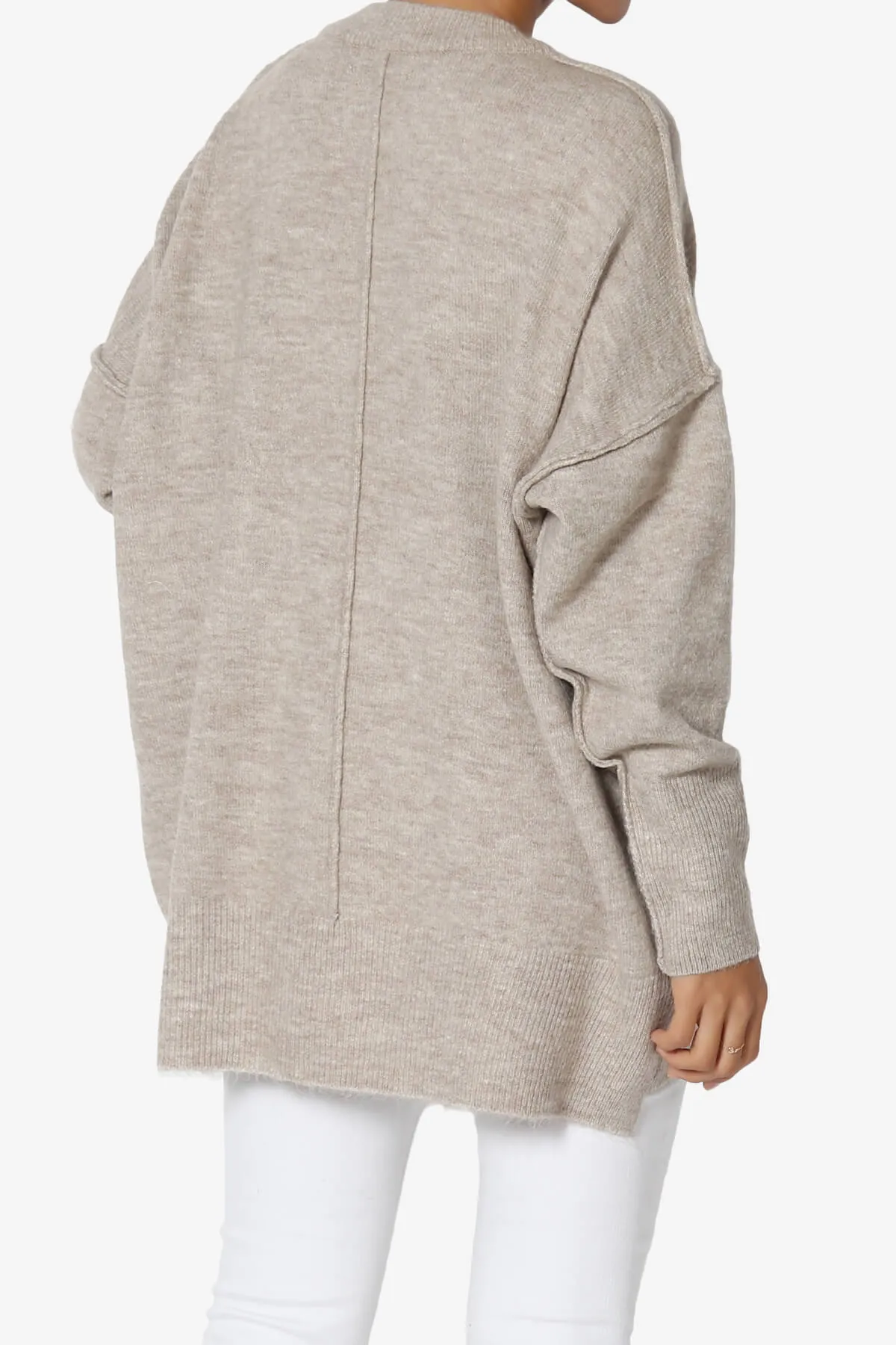 Taryn Oversized Crew Neck Pullover Sweater