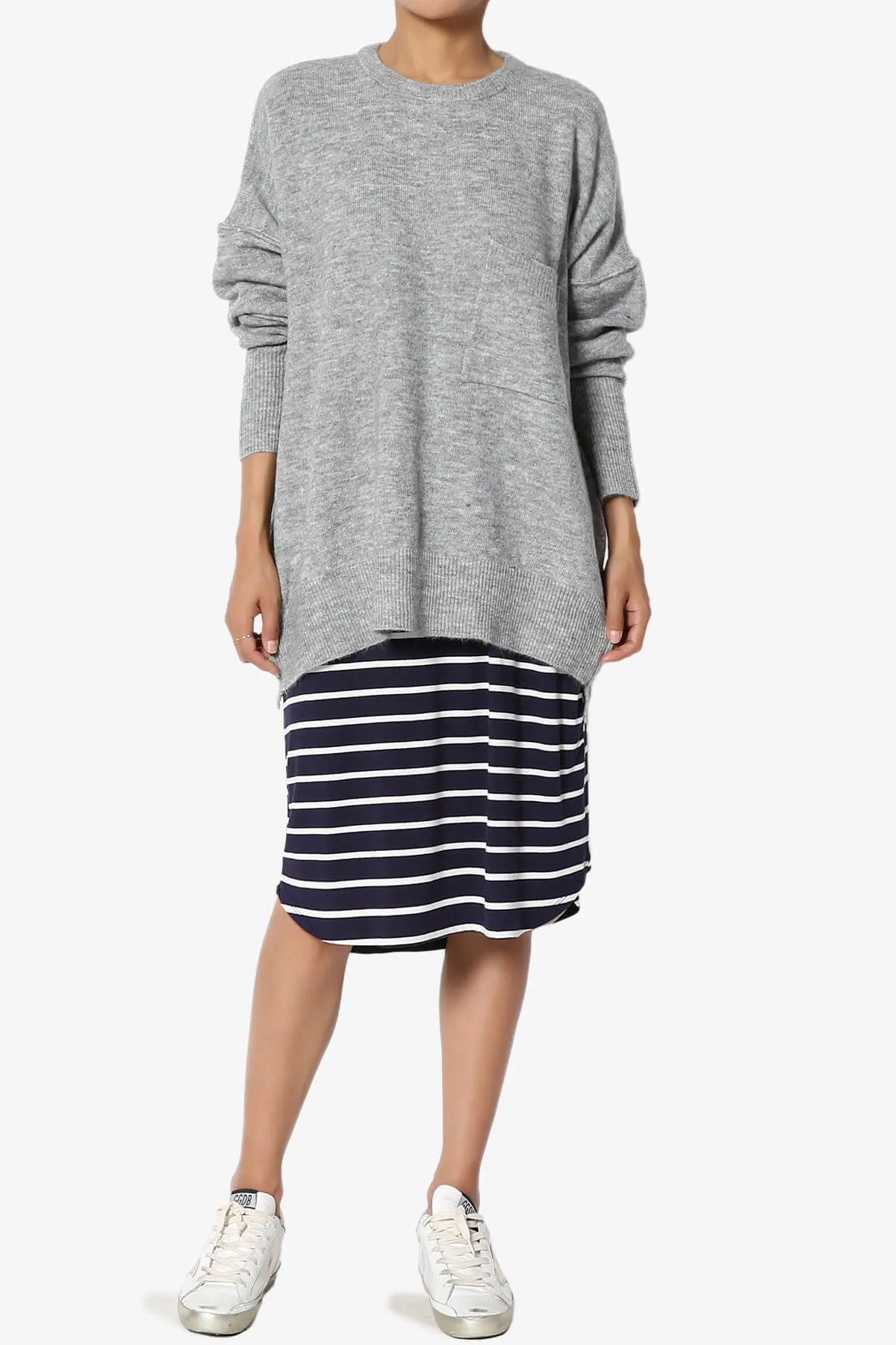 Taryn Oversized Crew Neck Pullover Sweater
